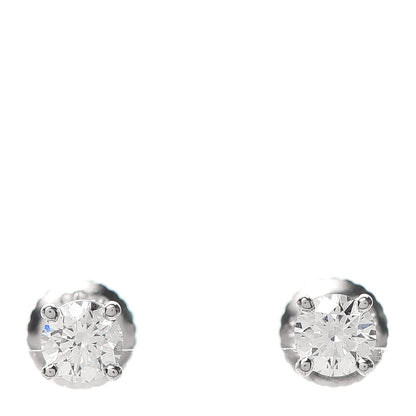 Tiffany Platinum Diamond .52ctw Solitaire Earrings 1 of 5