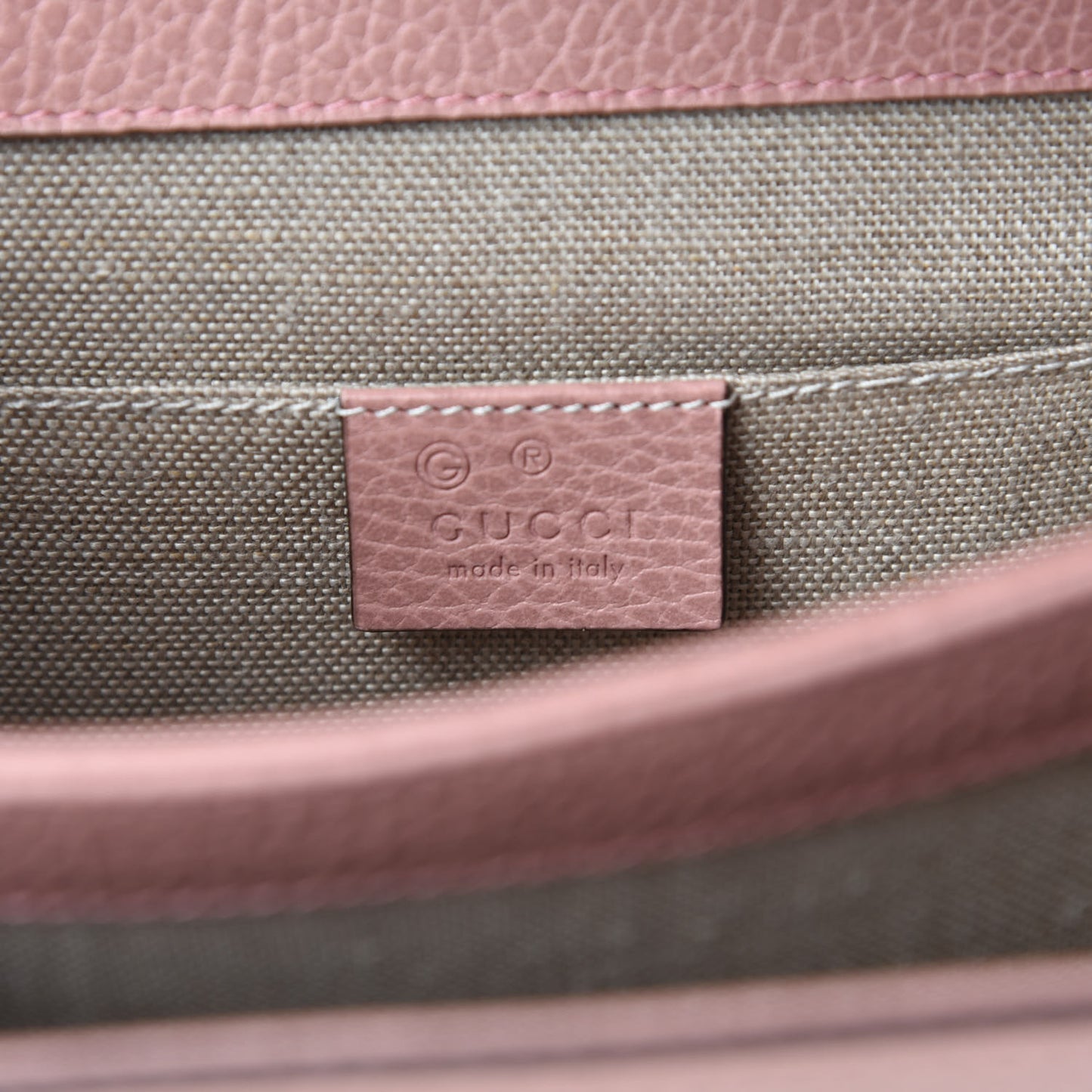 Dollar Calfskin Small Interlocking G Shoulder Bag Soft Pink
