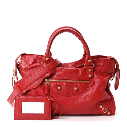Balenciaga Agneau Giant 12 Gold Hardware City Rouge Lipstick 3 of 11
