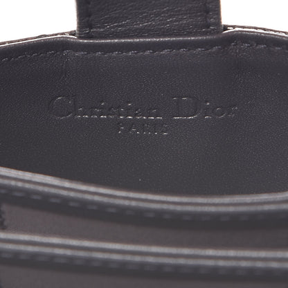 Christian Dior Metallic Patent Micro-Cannage Lady Dior 5-Gusset Card Holder Onyx Black 7 of 8
