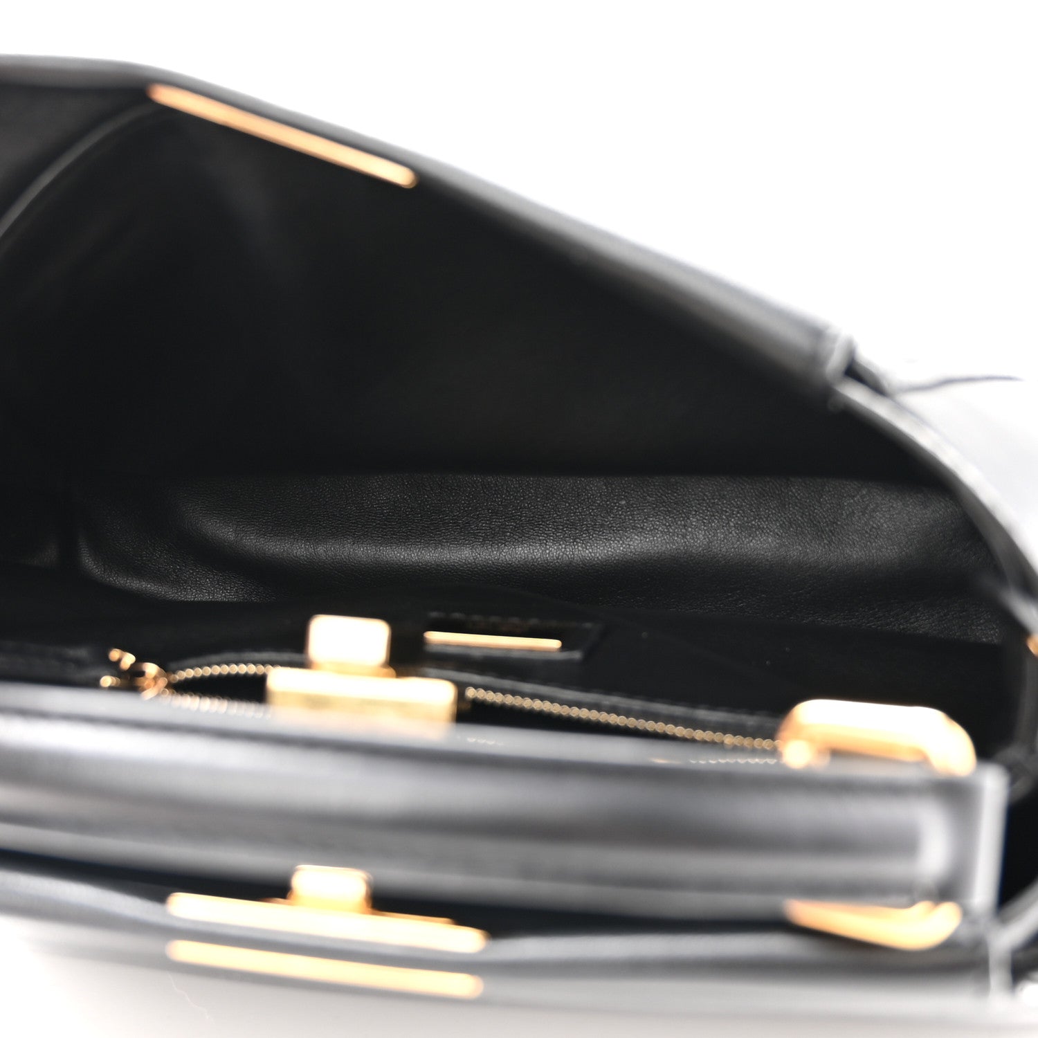 Fendi Nappa Mini Peekaboo Iconic Satchel Black 5 of 11