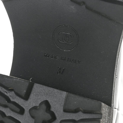 Chanel Calfskin CC Ankle Boots 37 Black 7 of 8