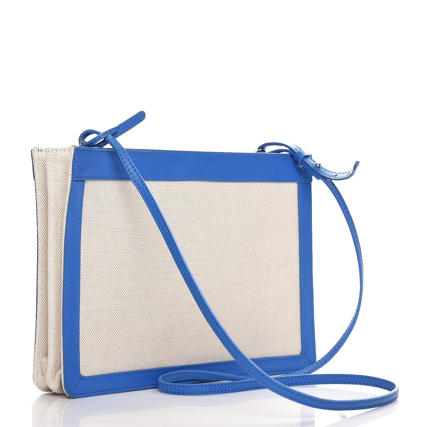Balenciaga Cotton Canvas Pochette Crossbody Bag Bleu Pacifique 3 of 7