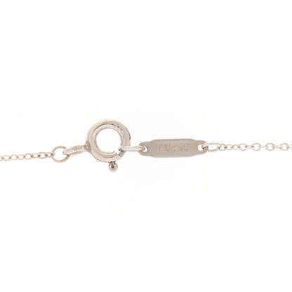 Tiffany Sterling Silver Enamel Knot Key Pendant Necklace Blue 6 of 7
