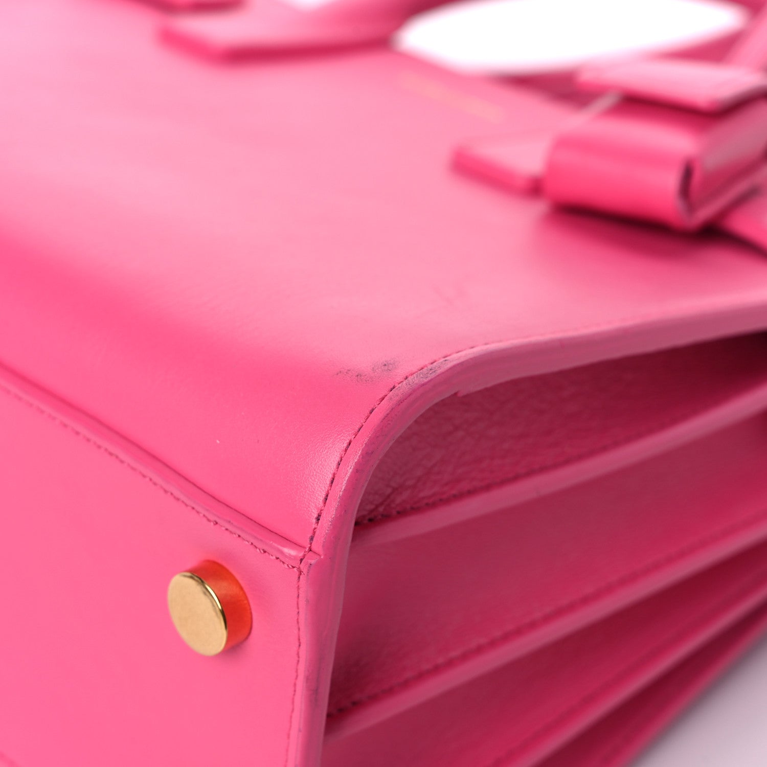 Saint Laurent Calfskin Nano Sac De Jour Lipstick Fuchsia 7 of 15