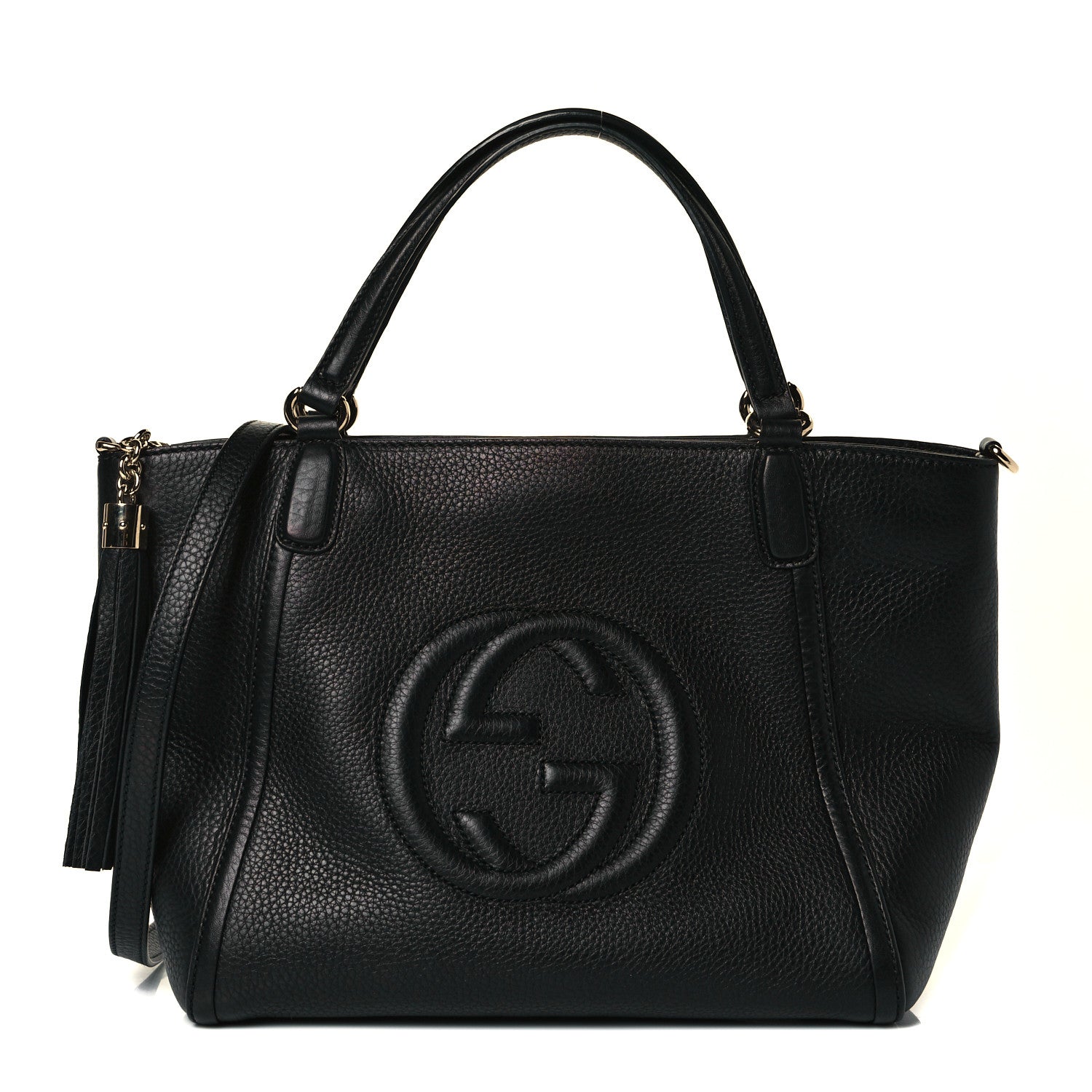 Gucci Pebbled Calfskin Small Soho Top Handle Bag Black 1 of 6