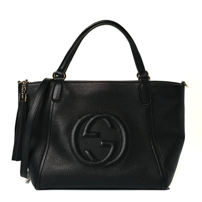 Gucci Pebbled Calfskin Small Soho Top Handle Bag Black 1 of 6