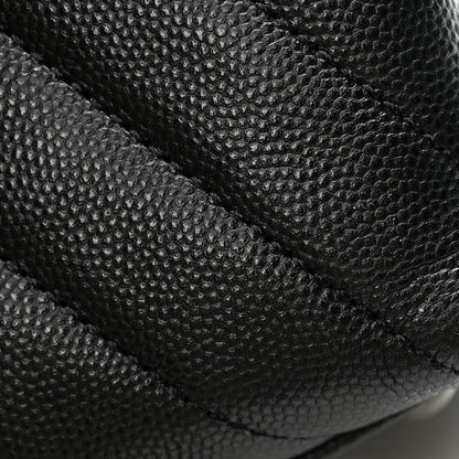 Chanel Caviar Chevron Quilted Small Coco Handle Flap So Black 11 of 13