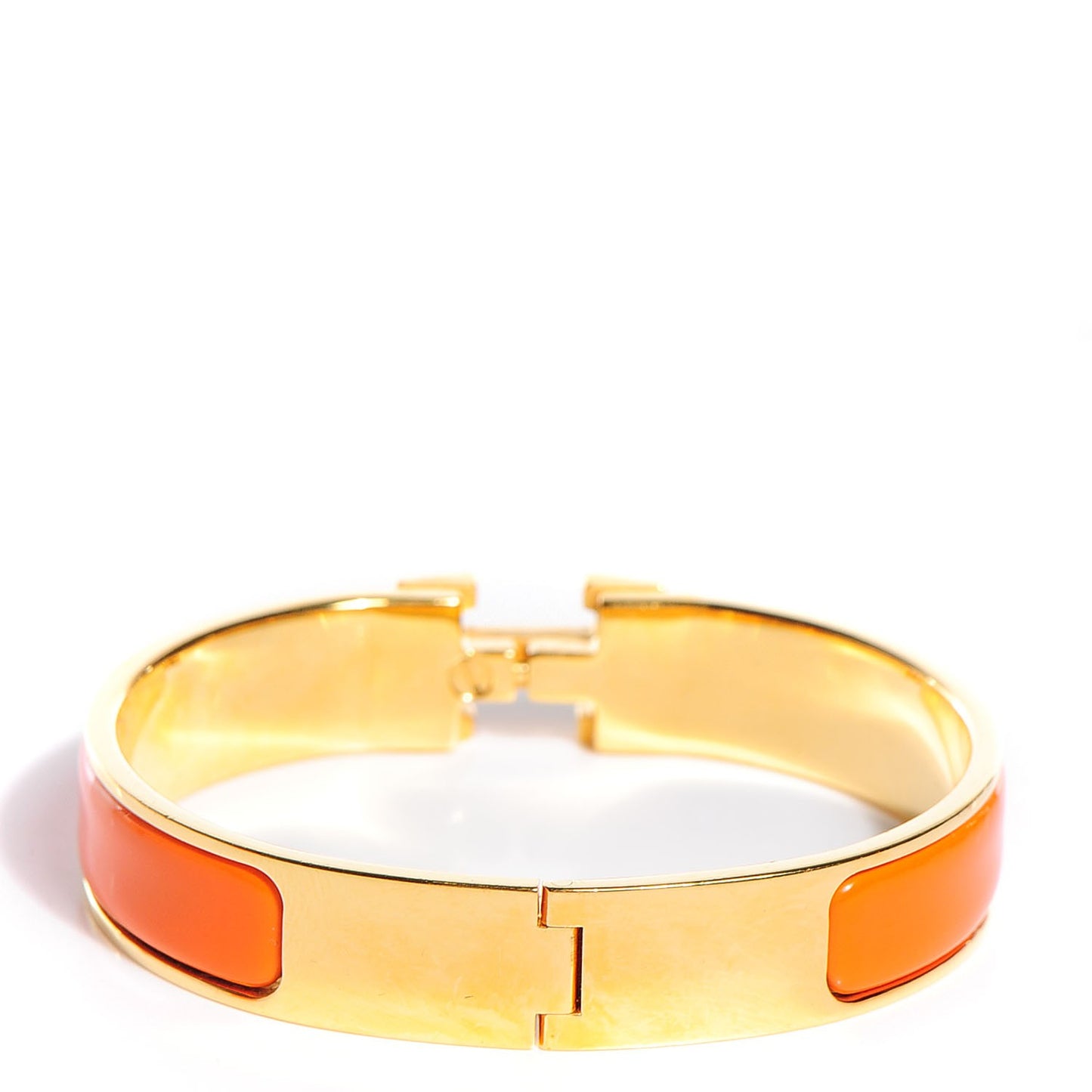 Enamel Narrow Clic Clac H Bracelet Orange