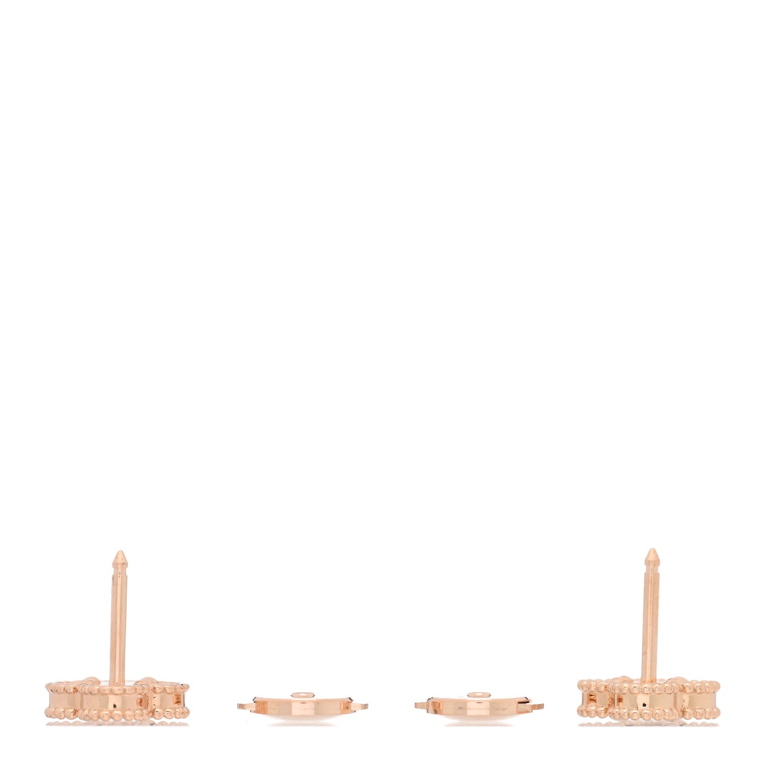Van Cleef & Arpels 18K Rose Gold Carnelian Sweet Alhambra Earrings 3 of 5