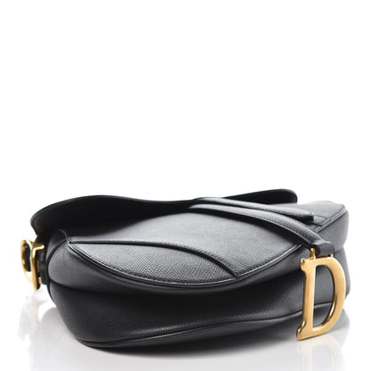 Christian Dior Grained Calfskin Saddle Bag Black 4 of 7