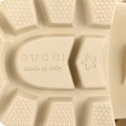 Gucci Monogram Granada Kid Trip 40/72mm Lug Sole Sandals 38.5 Beige Ebony Mystic White 8 of 11