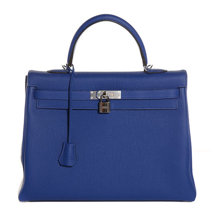 Hermes Togo Kelly Retourne 35 Bleu Electrique 1 of 28