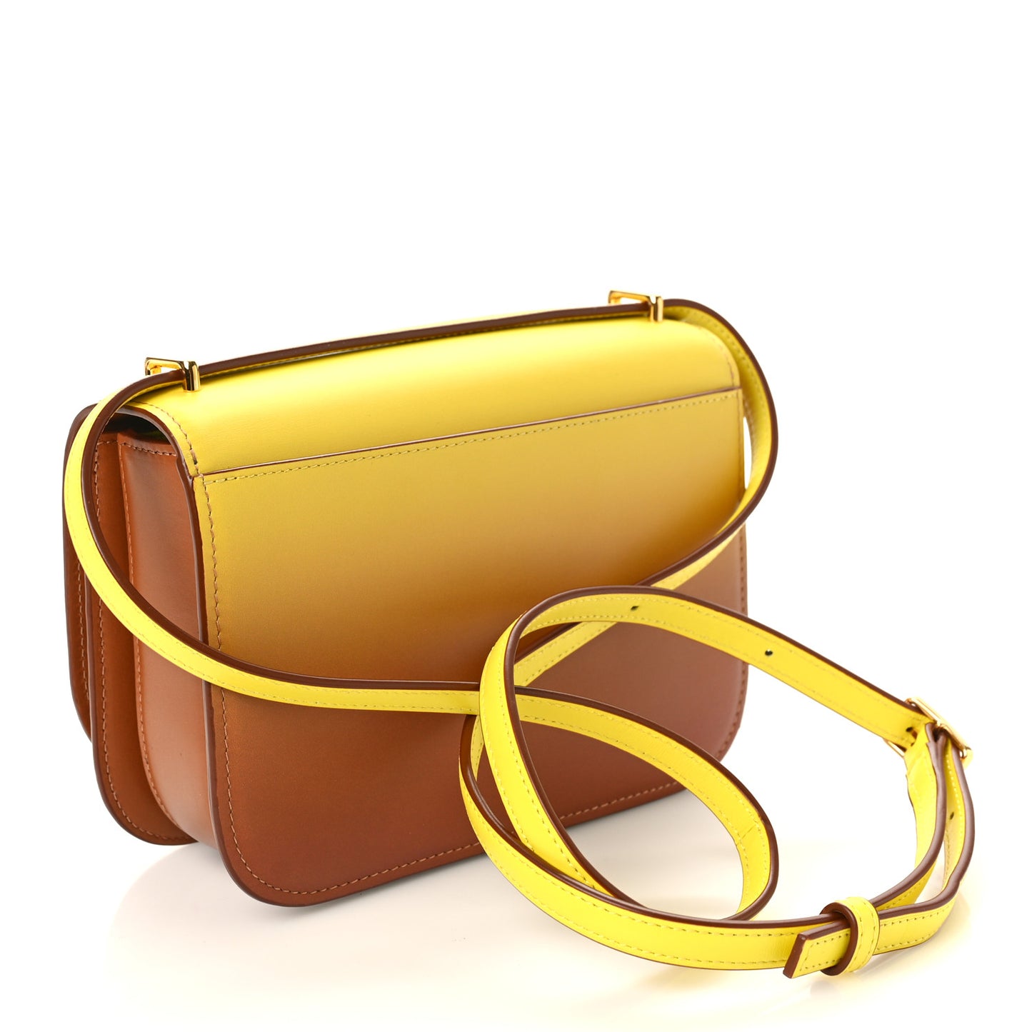 Silk Calfskin Degrade Small Goya Bag Yellow