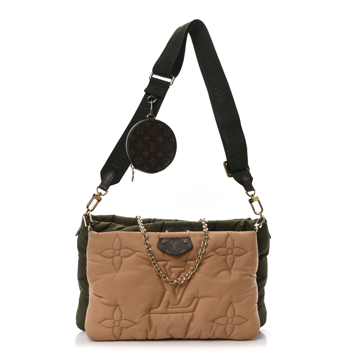Louis Vuitton Econyl Monogram Pillow Maxi Multi Pochette Accessories Kaki Beige 3 of 12