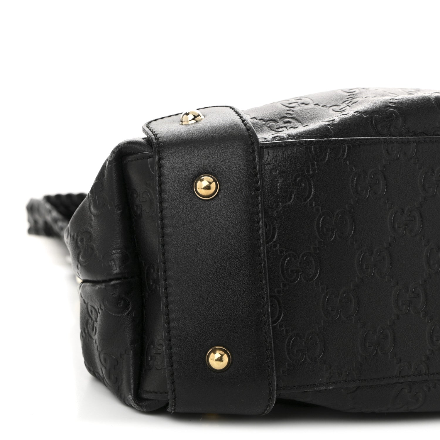 Gucci Guccissima Small Pelham Shoulder Bag Black 9 of 10