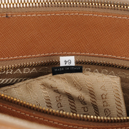 Prada Saffiano Large Galleria Double Zip Tote Caramel 7 of 7