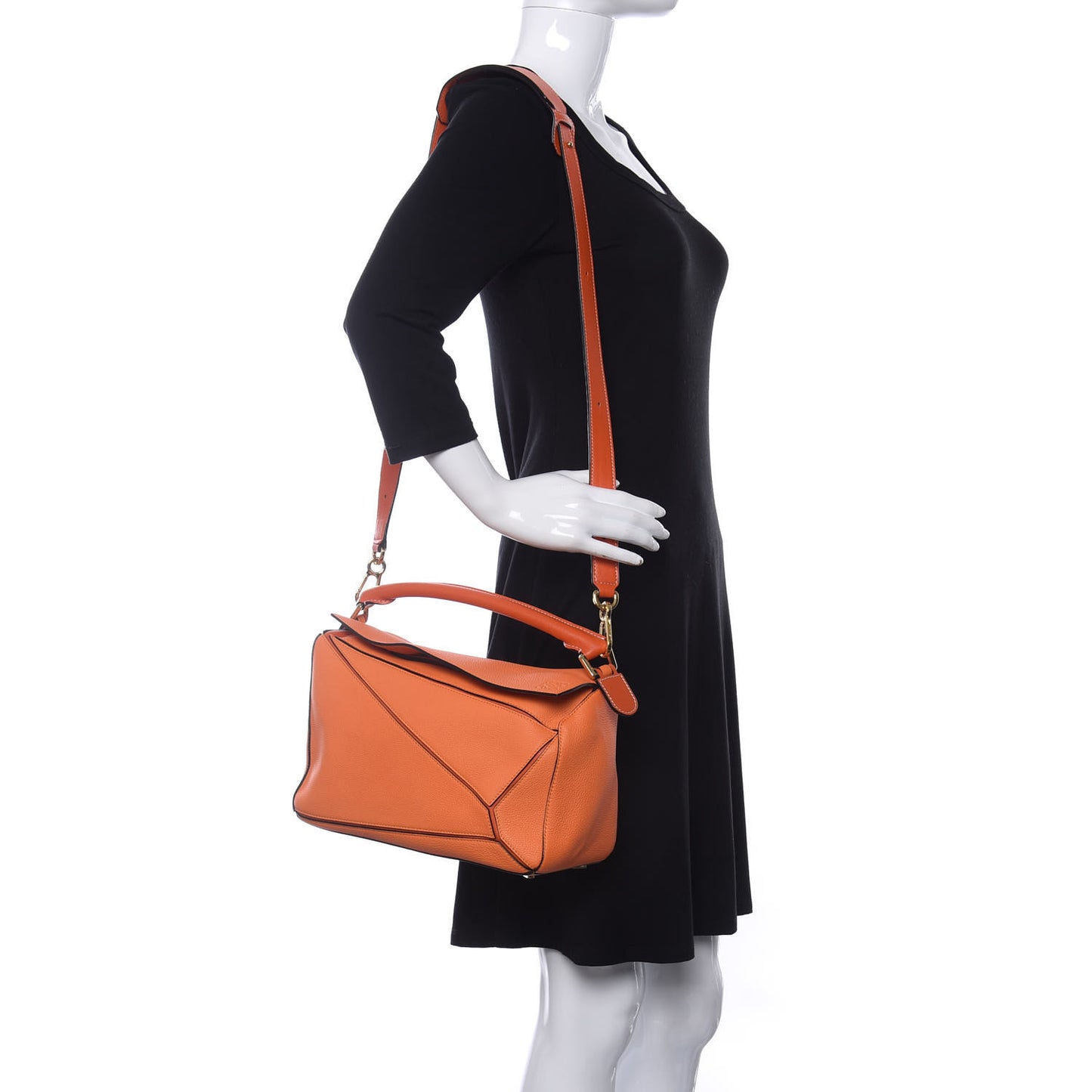 Calfskin Medium Puzzle Bag Coral