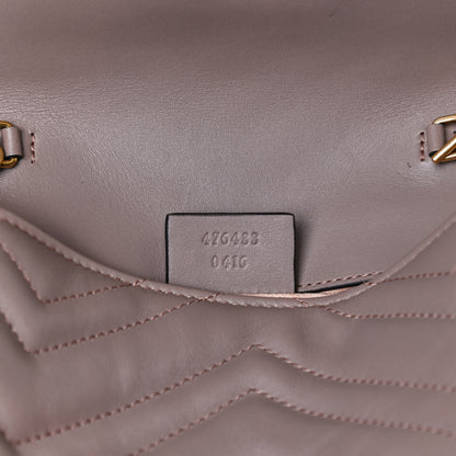 Gucci Calfskin Matelasse Super Mini GG Marmont Shoulder Bag Porcelain Rose 7 of 11