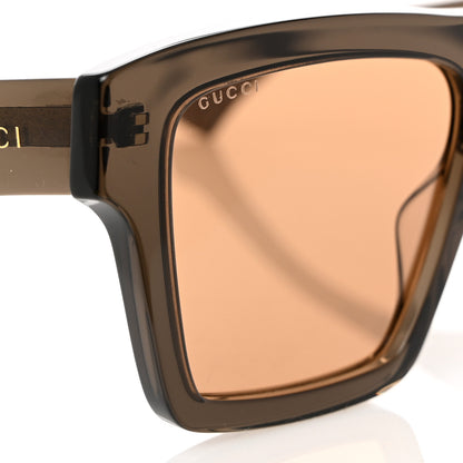 Gucci Acetate Rectangle Sunglasses GG0962S Brown 8 of 8
