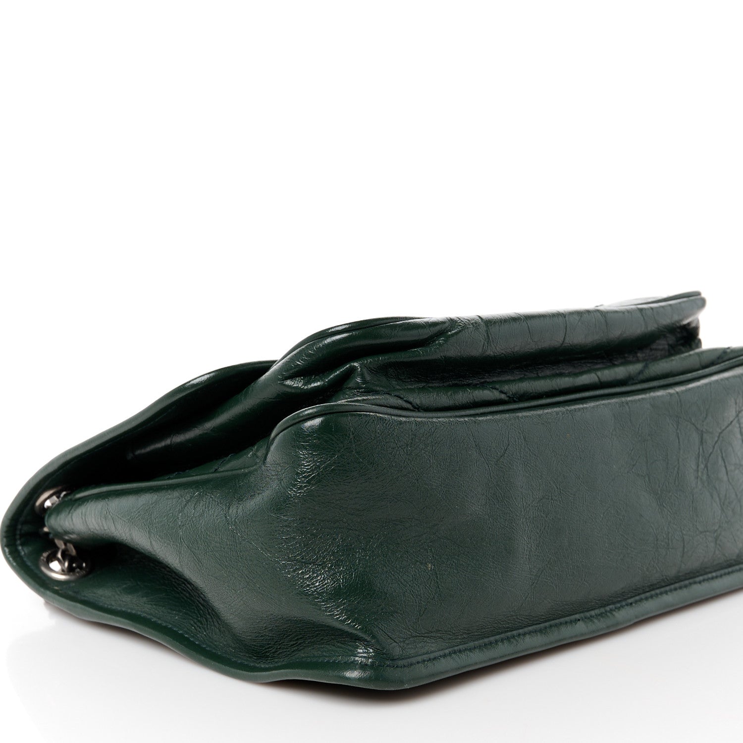 Saint Laurent Crinkled Calfskin Matelasse Monogram Medium Niki Chain Satchel Military Olive 10 of 12