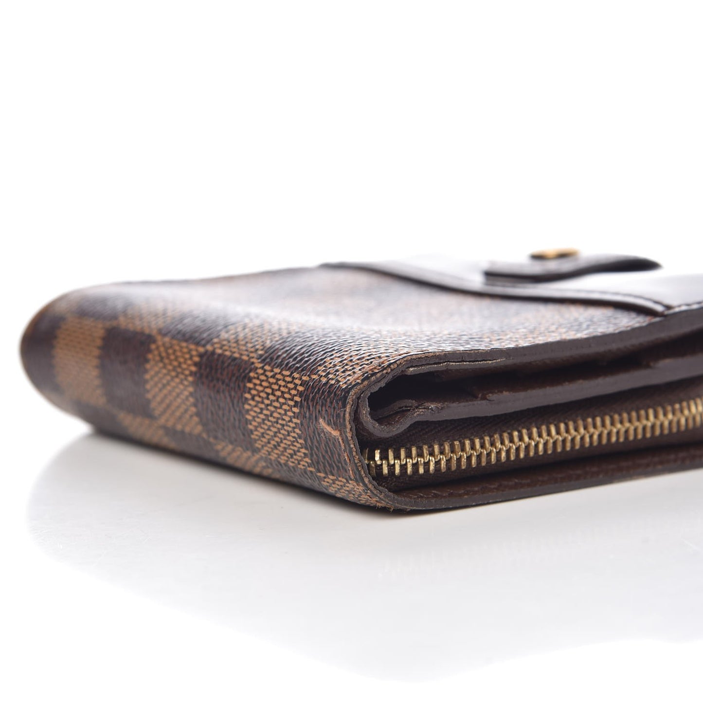Damier Ebene Zippe Zipped Compact Wallet
