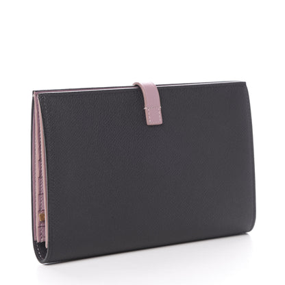 Celine Grained Calfskin Large Multifunction Strap Wallet Grey Vintage Pink 3 of 8