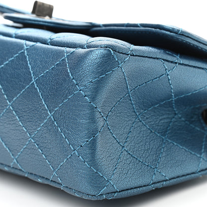 Chanel Metallic Sheepskin Quilted 2.55 Reissue Mini Flap Blue 9 of 9