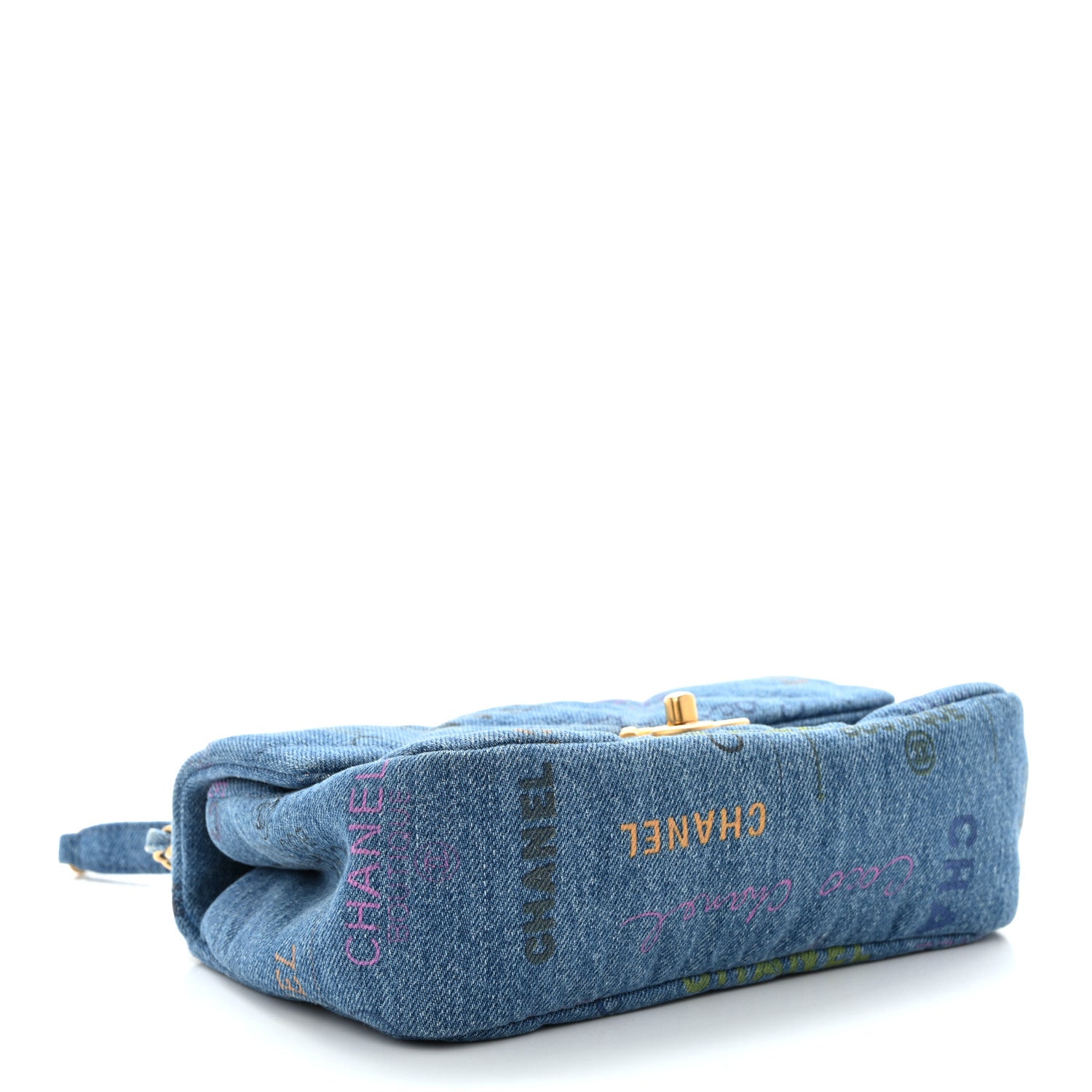 Chanel Denim Quilted Mini Denim Mood Rectangular Flap Blue Multicolor 4 of 11