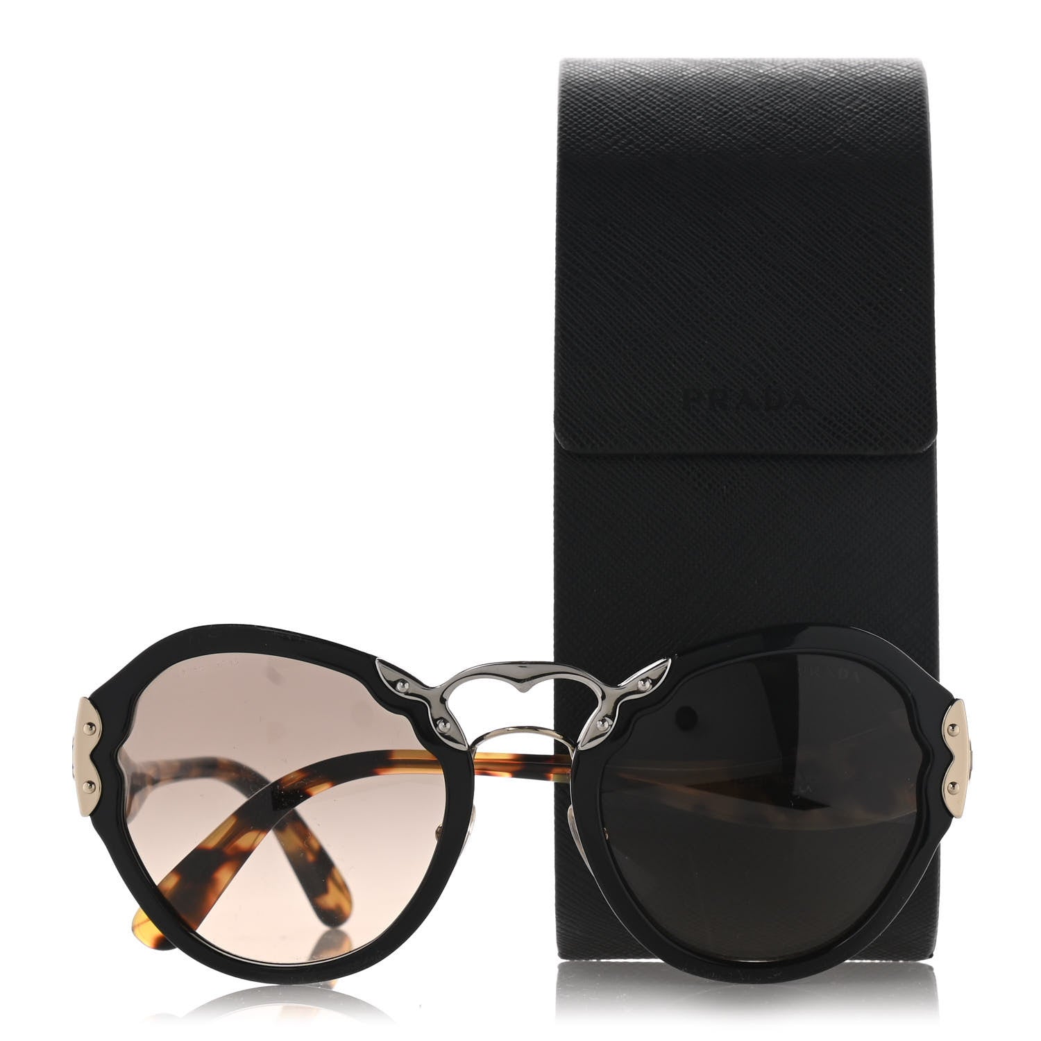 Prada Acetate Sunglasses SPR 09T Black Tortoise 8 of 8