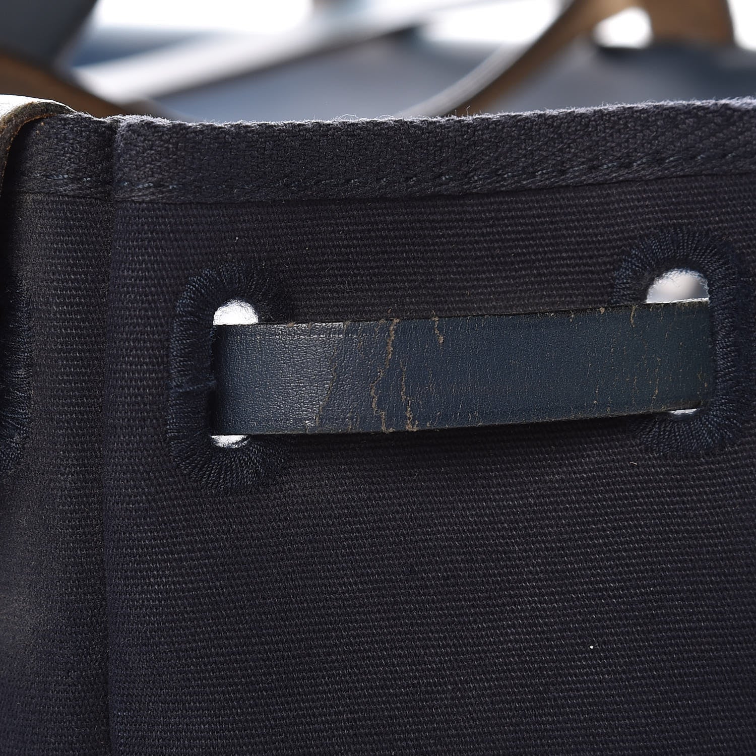 Hermes Toile Vache Hunter Herbag Cabas MM Bleu Marine 18 of 23