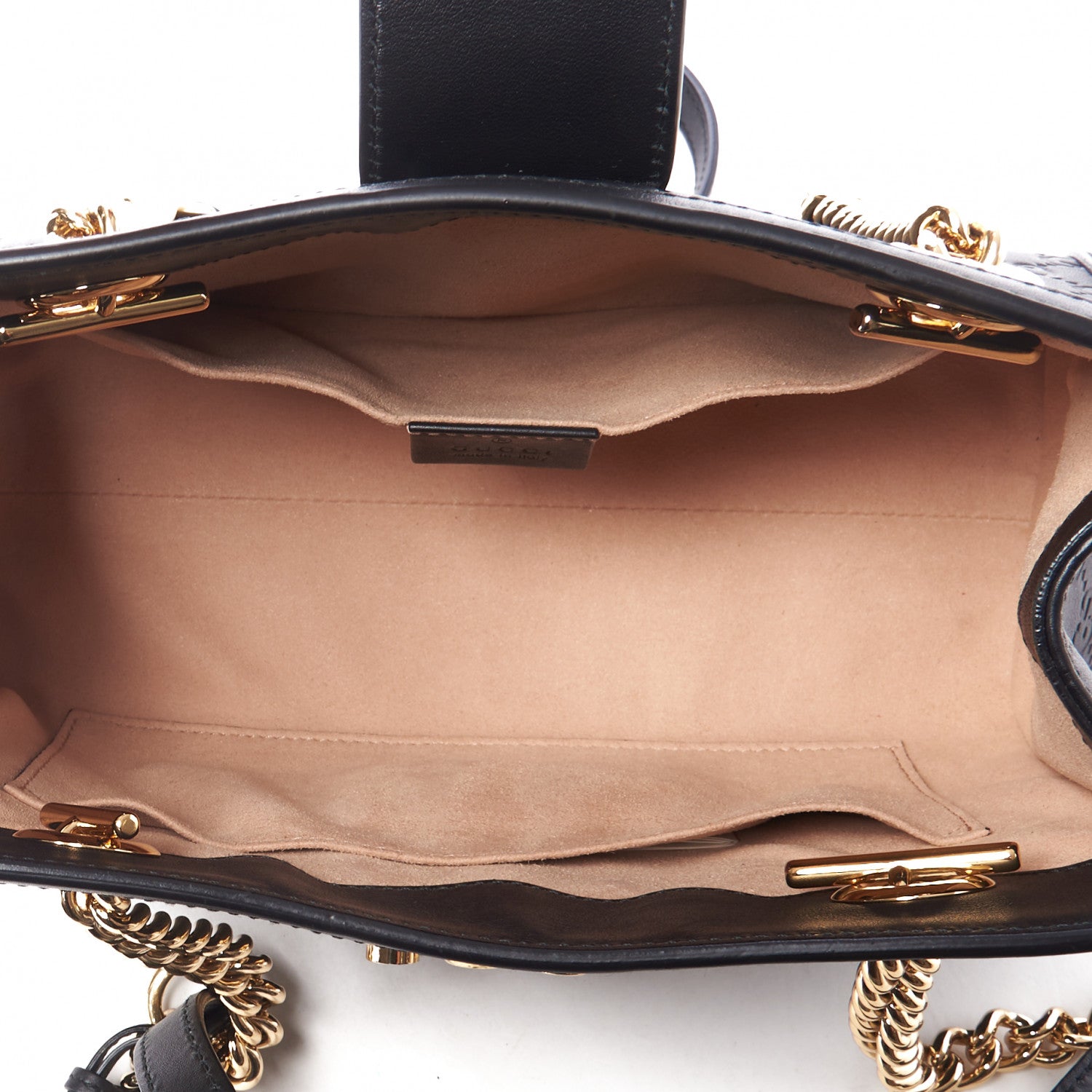 Gucci Guccissima Small Padlock Tote Black 7 of 10