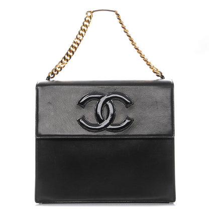 Chanel Lambskin Patent CC Flap Bag Black 1 of 9