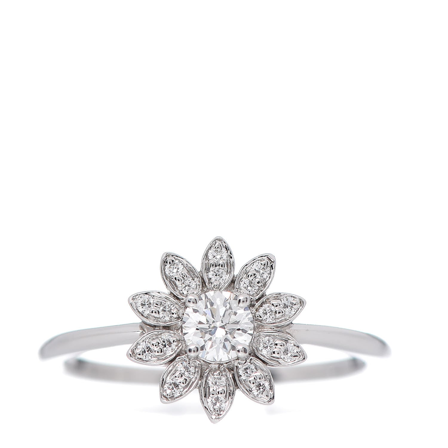 Tiffany Platinum Diamond Enchant Garden Flower Ring 50 5.5 1 of 5