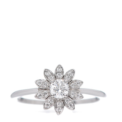 Tiffany Platinum Diamond Enchant Garden Flower Ring 50 5.5 1 of 5
