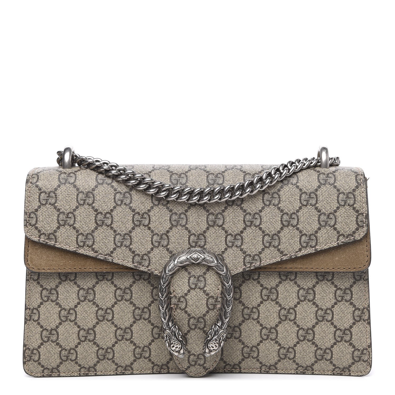Gucci GG Supreme Monogram Small Dionysus Shoulder Bag Taupe 1 of 13