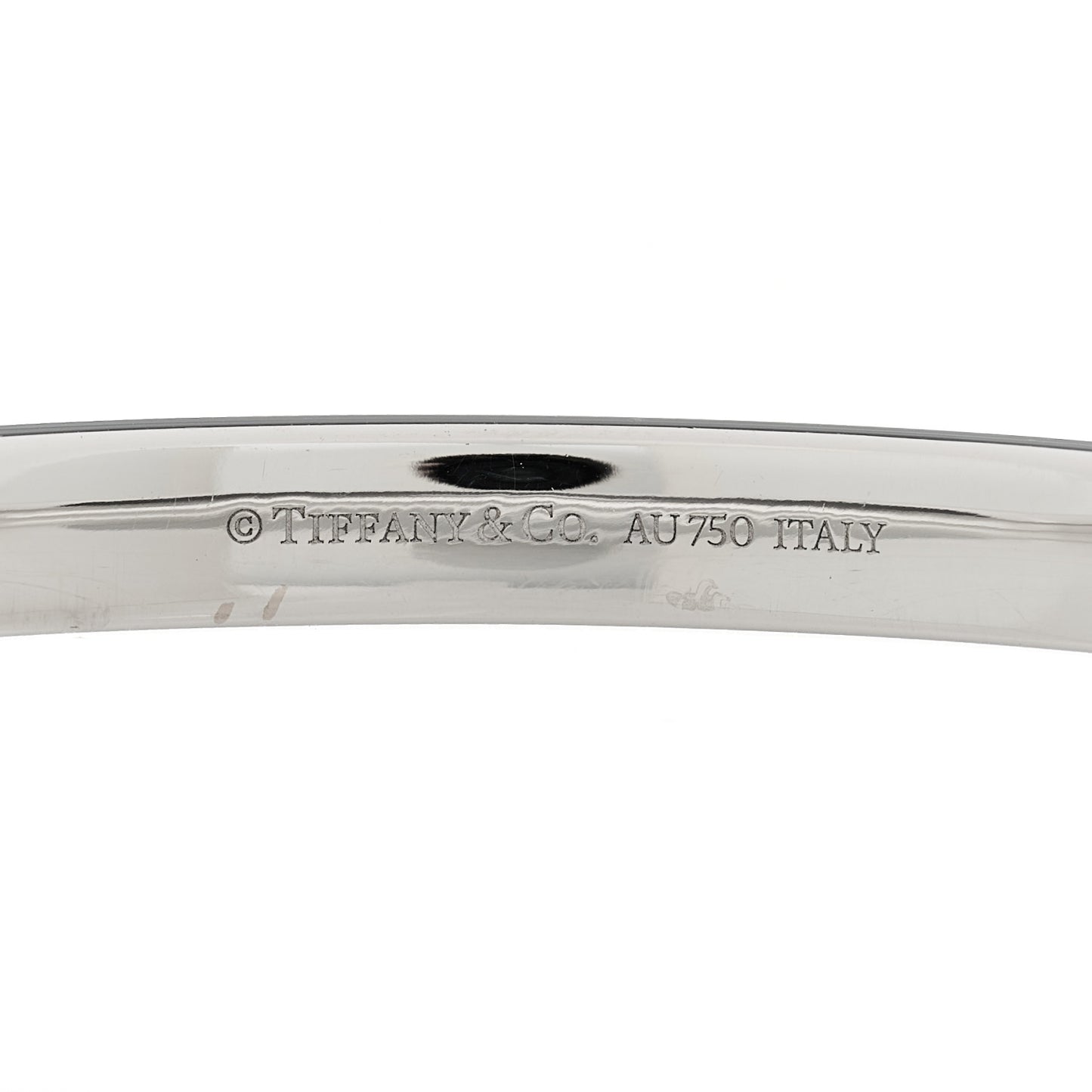 18K White Gold Diamond T Hinged Bangle Bracelet