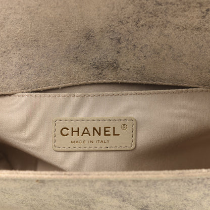 Chanel Iridescent Calfskin Quilted Medium Boy Flap Beige 8 of 10