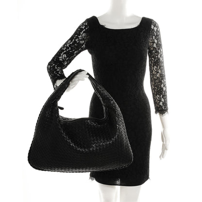Bottega Veneta Nappa Intrecciato Large Veneta Hobo Nero Black 2 of 8