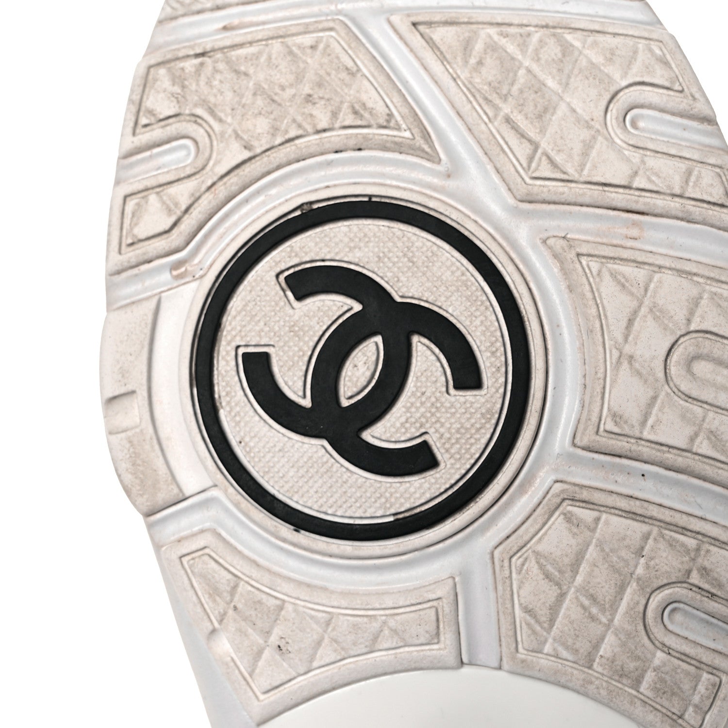Chanel Suede Calfskin Fabric CC Sneakers 40 White 22 of 40