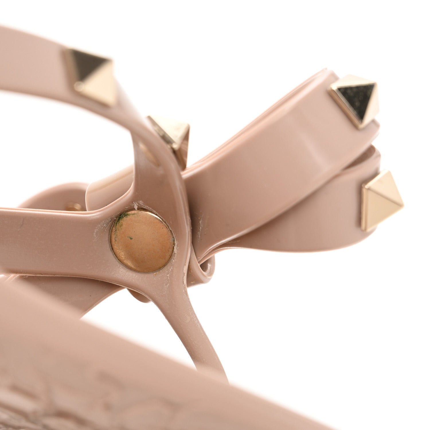 Valentino Garavani PVC Jelly Rockstud Bow Thong Sandals 37 Poudre 9 of 9