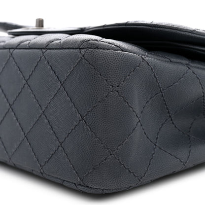 Chanel Washed Caviar Quilted Jumbo Double Flap Dark Grey 10 of 10
