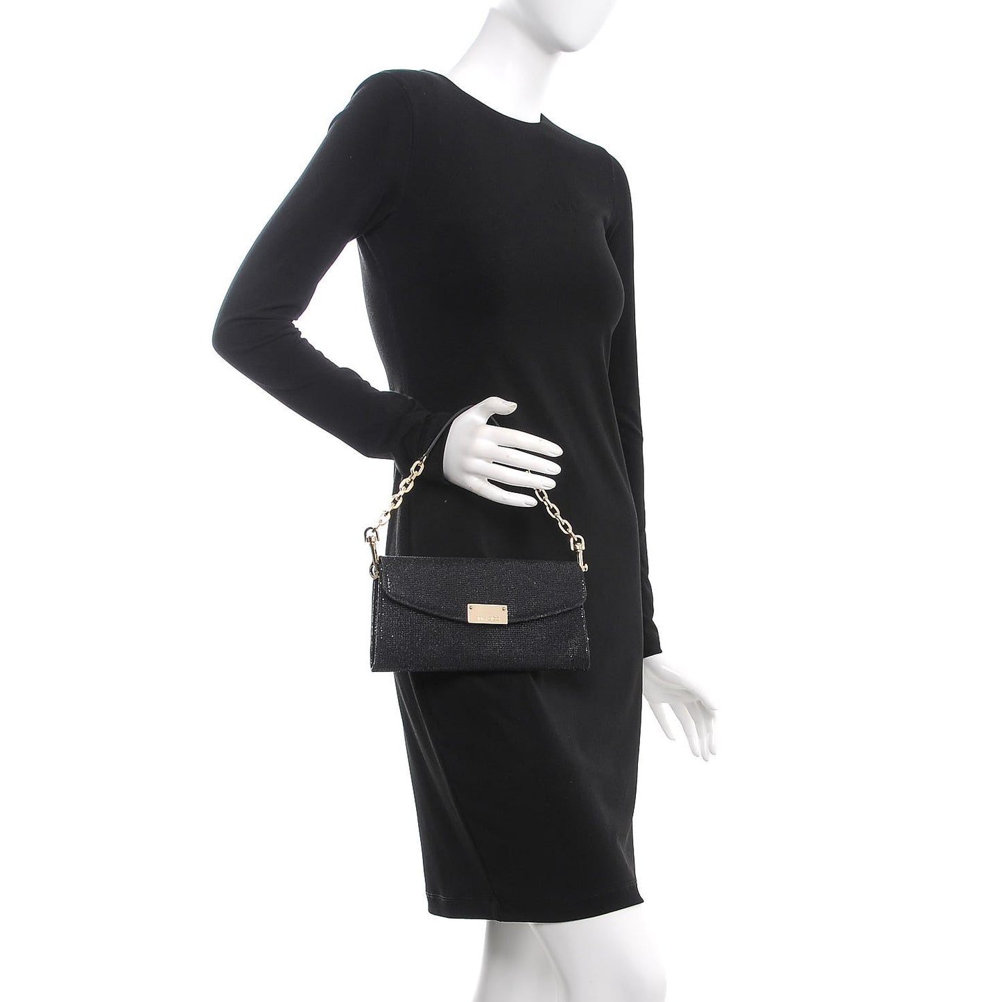 Glitter Riane Clutch Bag Black