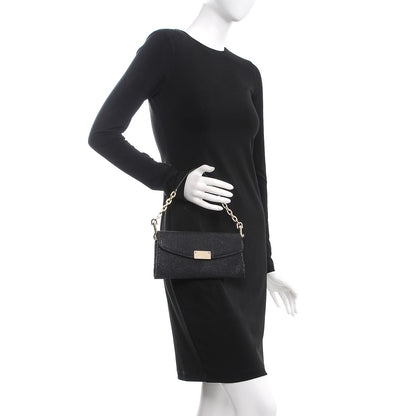 Jimmy Choo Glitter Riane Clutch Bag Black 2 of 12