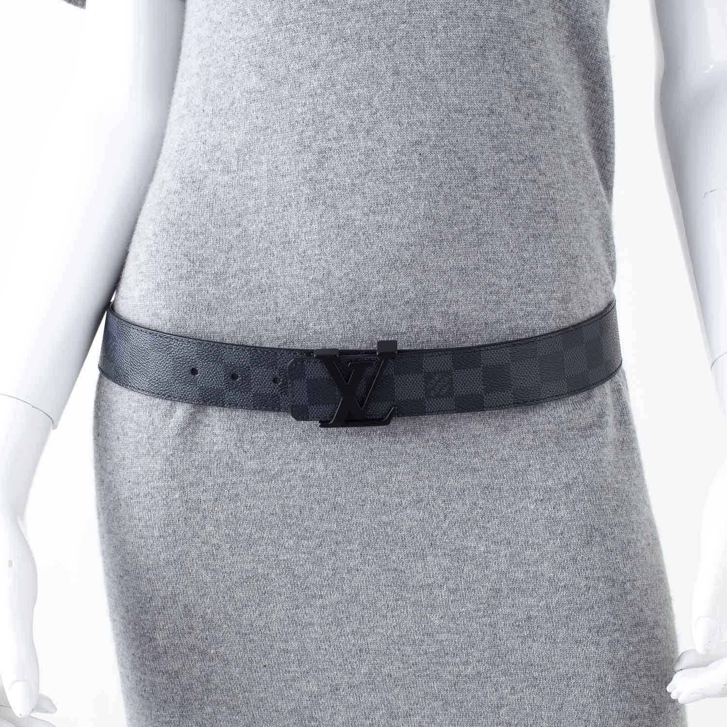 Louis Vuitton Damier Graphite LV Initiales Belt 85 34 2 of 5