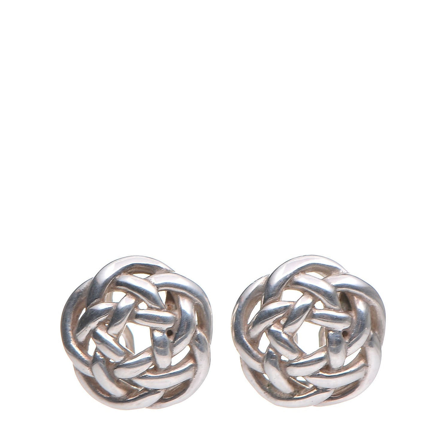 Sterling Silver Flower Knot Earrings