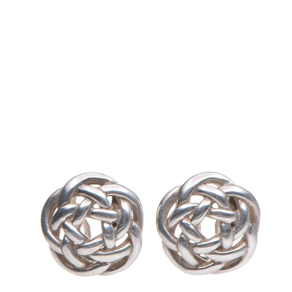 Tiffany Sterling Silver Flower Knot Earrings 1 of 5