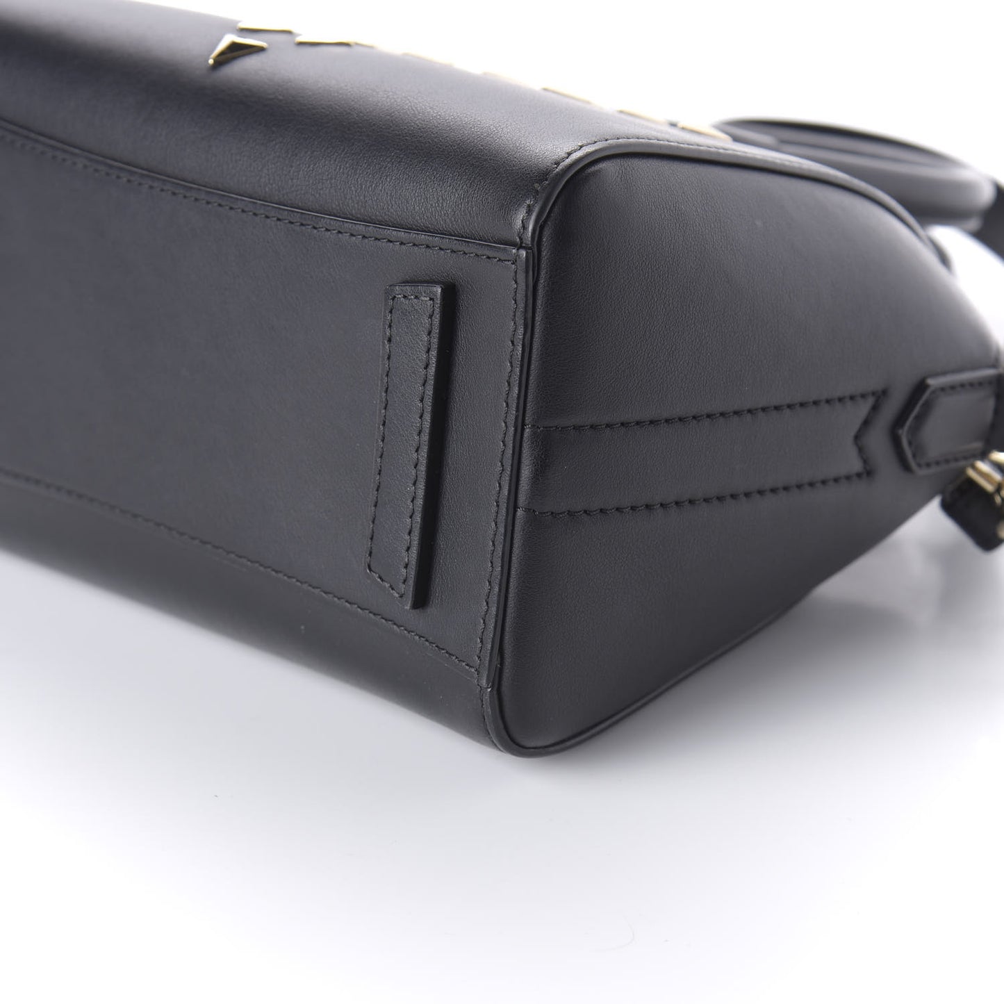 Smooth Calfskin Triangle Studded Mini Antigona Black