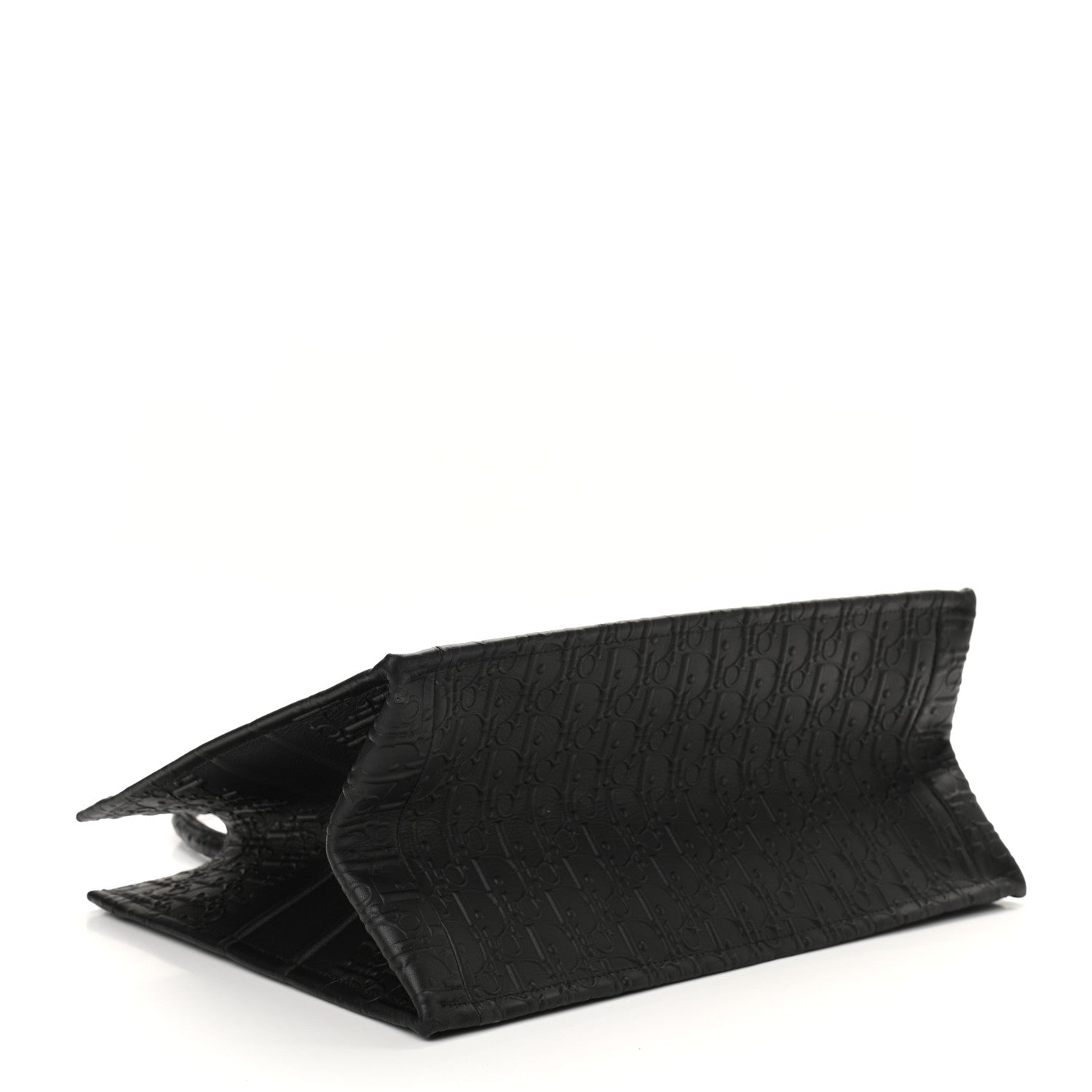 Christian Dior Oblique Calfskin Embossed Medium Book Tote Black 4 of 10