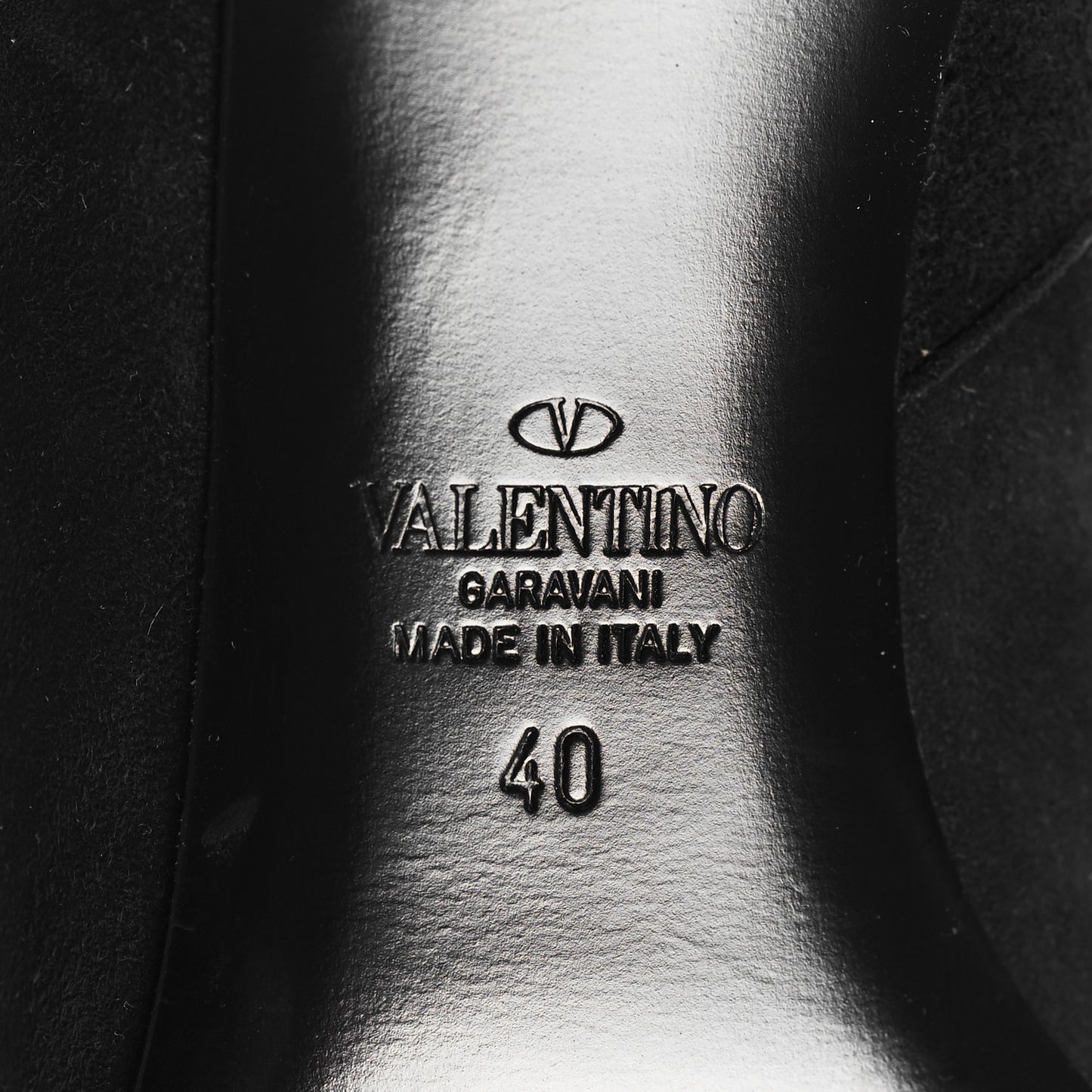 Suede VLogo Knee High 45mm Boots 40 Black